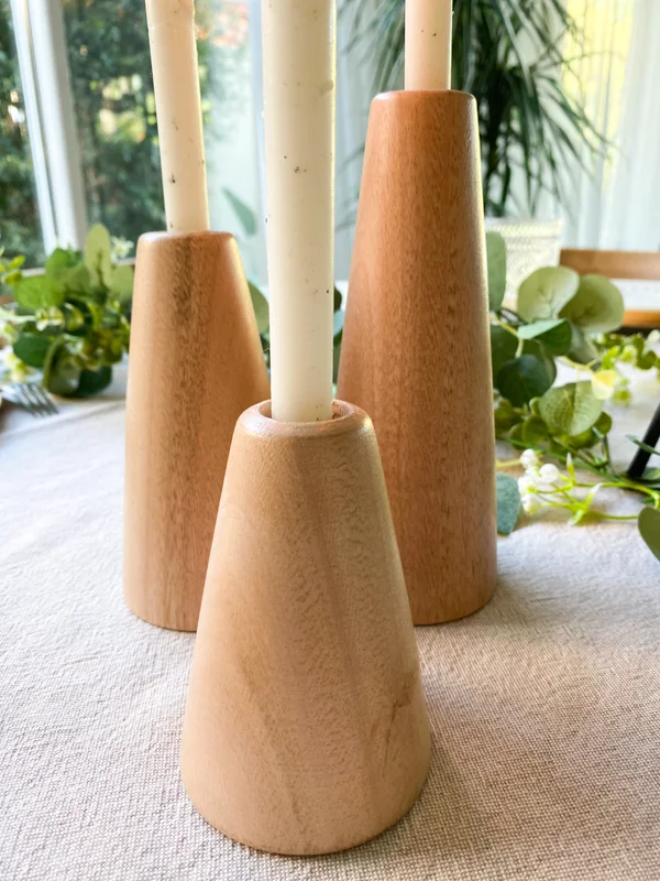 Set candelabros cono x 3 en Madera natural - Velas y Portavelas, Uruguay | Dreams On Time, vista 9