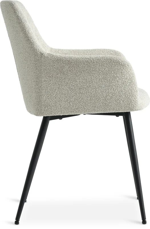Silla de comedor PURHUS tela crudo/negro en Blanco - Sillas, Uruguay | JYSK, vista 3