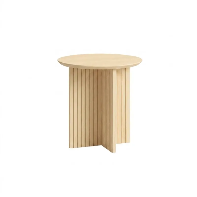 Mesa Lateral Capri – Crudo en Blanco - Mesas de living, Uruguay | Berna home