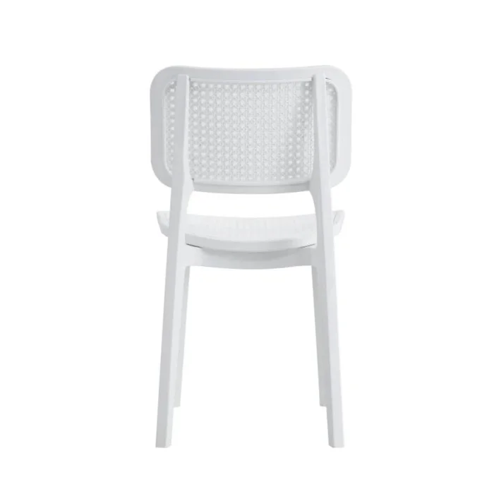 Silla Simil Rattan de polipropileno - Blanco en Blanco - Sillas, Uruguay | Ecowood, vista 4