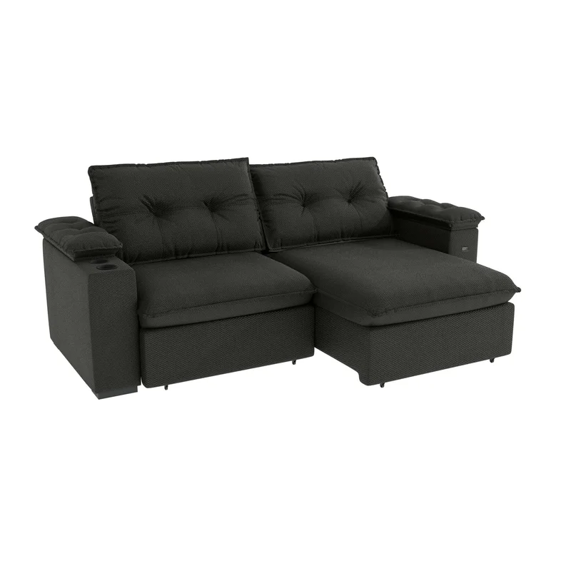 Sofa Zandon 260CM - Retractil/Reclinable en Lino Arena A085 - Sillones y sofás, Uruguay | Balton, vista 28