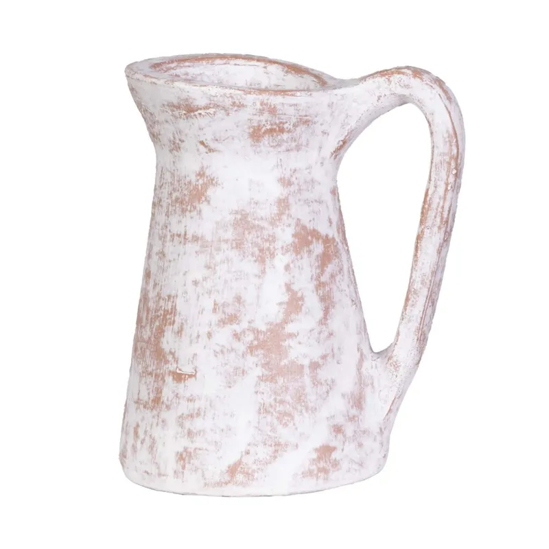 Jarrón Tekomir Ceramica Natural-beige Crudo en Blanco - Jarrones, Uruguay | Divino