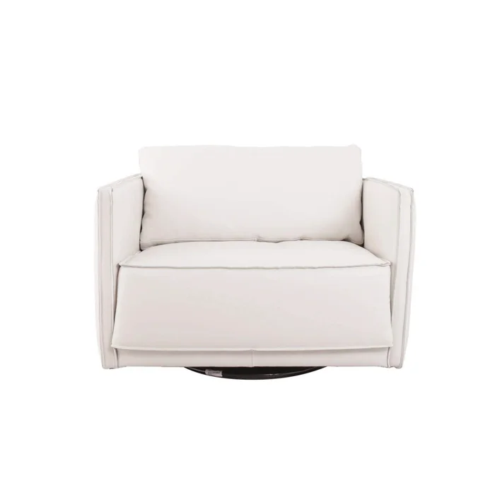 Butaca 1 Cuerpo Cuero-100-natural Blanco Romeo Tp2 Grano en Blanco - Sillones y sofás, Uruguay | Divino, vista 3