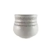 MACETA CERAMICA BOMBE ANILLOS 15.5X15.5X13.5CM BLANCO en Blanco - Macetas, Uruguay | Decohogar, vista 2 de 2