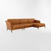 Sofá con Chaise JASPER Cognac DERECHO - Sillones y sofás, Uruguay | Viasono, vista 2 de 3