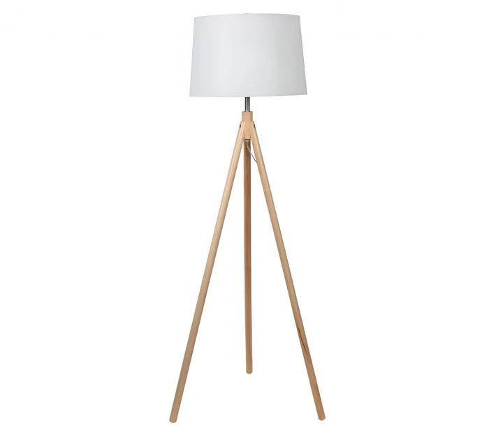 Lampara de pie - Madera Imola en Blanco - Lámparas de pie, Uruguay | Rústico Hogar
