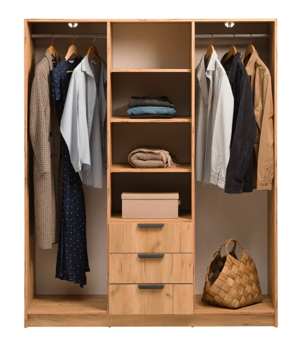 Armario JENSLEV 145x176 color roble en Madera natural - Roperos y placares, Uruguay | JYSK, vista 2