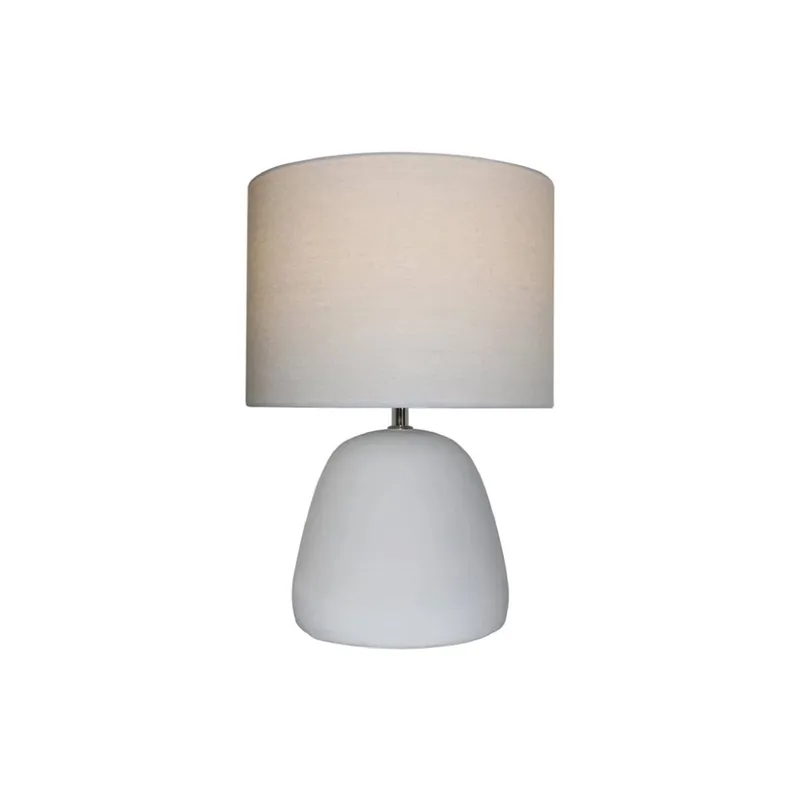 LAMPARA DE MESA CONCRETO D28x42CM LISA BLANCO en Blanco - Lámparas de mesa, Uruguay | Koz