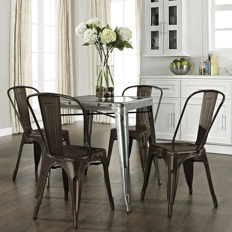 SILLA TOLIX BRONCE METAL COMEDOR - Sillas, Uruguay | Decohogar, vista 3