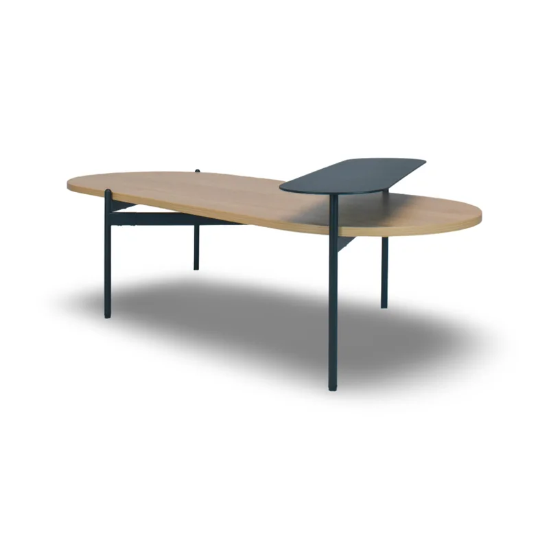 Mesa de centro Sit en Gris (Linum) con estructura negra - Mesas de living, Uruguay | Furest, vista 6