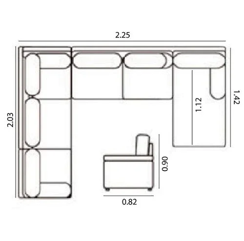 LEBLÓN ESQUINERO en Gris - Sillones y sofás, Uruguay | Palermo Casa Deco, vista 3