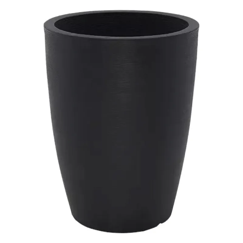 Maceta Malta Cono en Negro - Macetas, Uruguay | Tutto Deco