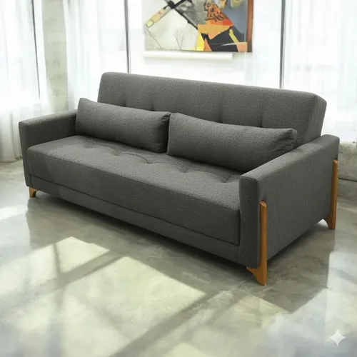 Sofá Cama de 3 Cuerpos - Grecia en Gris - Sillones y sofás, Uruguay | Delta Center