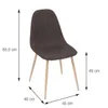 SILLA CHARLA LINO/METAL AZUL JEAN/NEGRO - Sillas, Uruguay | Decohogar, vista 3 de 3