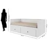 Cama Palino 1 Plaza / auxiliar - Funcional - Blanco en Blanco - Dormitorio, Uruguay | Rústico Hogar, vista 4 de 4