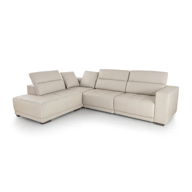 Rinconera Seúl - Cuero Básico - Chaise izquierdo - Arena - (Preventa) en Beige - Sillones y sofás, Uruguay | NYR
