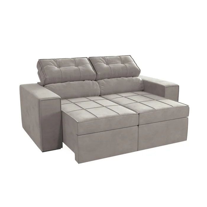 Sillón reclinable 188 cm Lanús - Gris en Gris - Sillones y sofás, Uruguay | Nario Hogar, vista 3