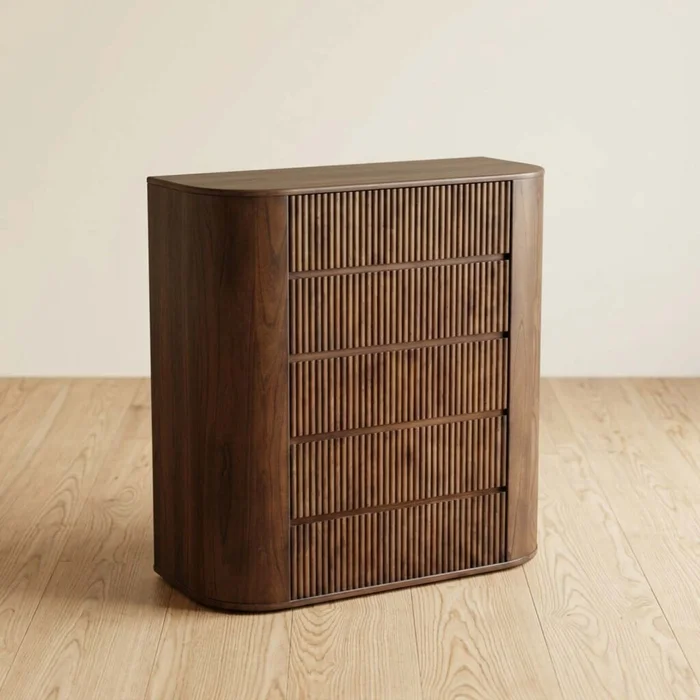 Cajonera 5 Cajones Madera Marron Southport en Marrón - Cómodas, Uruguay | Divino