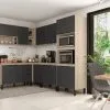 Panelero Mueble Cocina Duplo 4 Puertas 5 Estantes Microondas Gris en Gris - Roperos y placares, Uruguay | Soy Hogar, vista 4 de 7