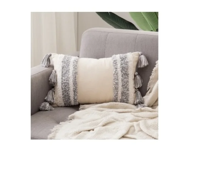 Almohadón Boho en Beige - Textiles, Uruguay | Finkel
