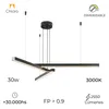 Colgante Led lineal 3 barras 30W Dimerizable - NEGRA en Negro - Lámparas colgantes, Uruguay | Iluminica, vista 4 de 6