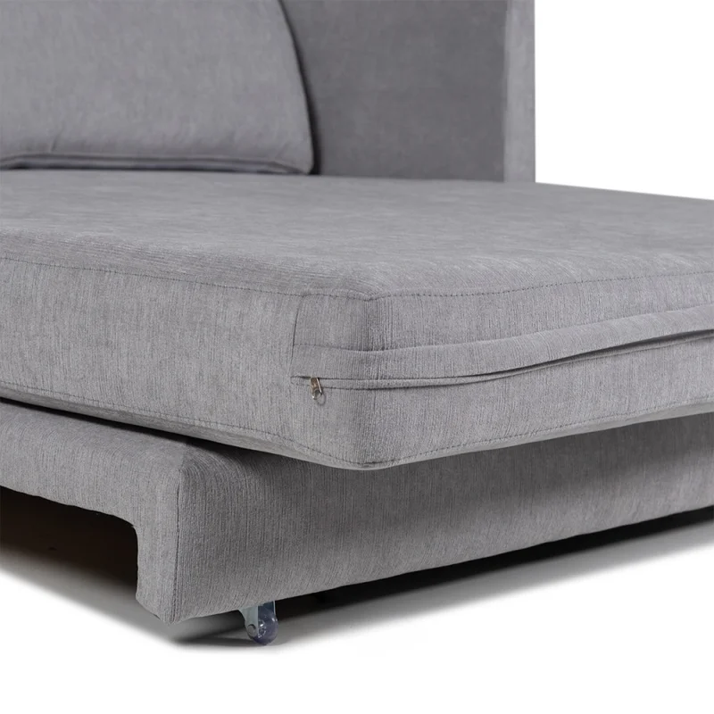 Sofá Cama Niki - Con mesa - Tela Microfibra - 10286 (Gris) en Gris - Sillones y sofás, Uruguay | Nyr, vista 4