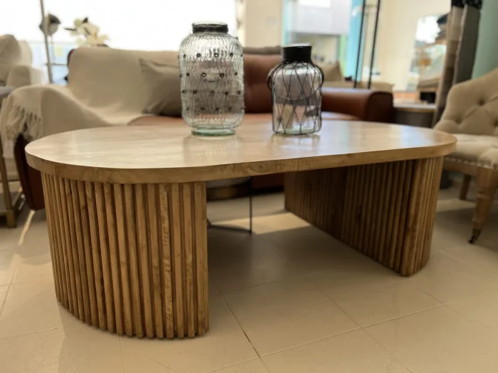 Mesa de living listones en Madera natural - Mesas de living, Uruguay | FMB