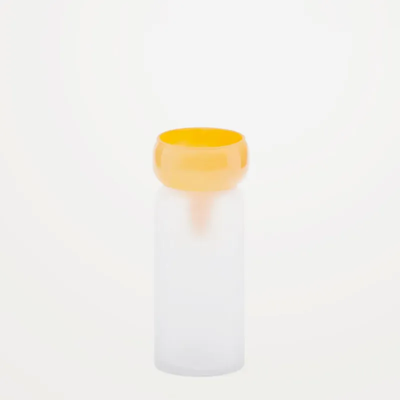 Jarrón Kelse de vidrio transparente y naranja 30,5 cm en Naranja - Jarrones, Uruguay | Kavehome