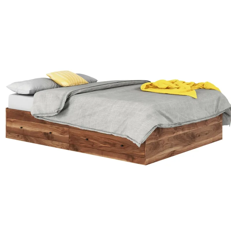 Cama 2 Plazas - Sauder en Marrón - Dormitorio, Uruguay | Ecowood