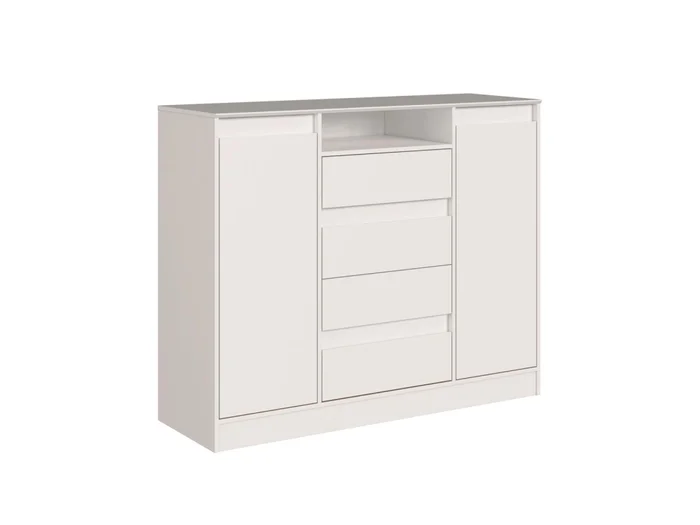 CASTRO- COMODA ALBA 4 CAJONES BLANCO 5065A-B - Cómodas, Uruguay | Alfa Ventas, vista 2