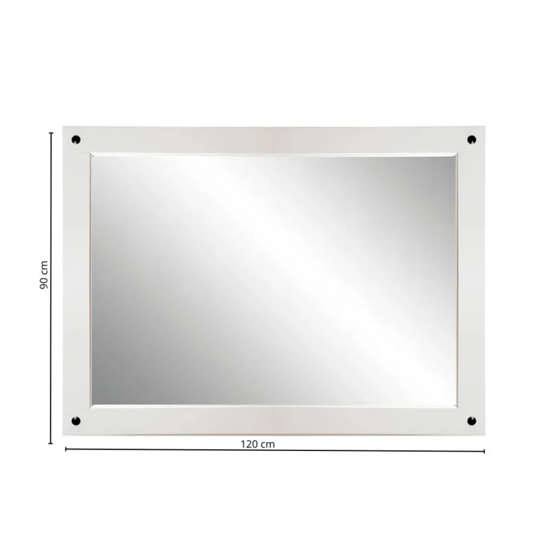 Espejo de pared Linea Naturale - Blanco en Blanco - Espejos, Uruguay | La Cueva Muebles, vista 3