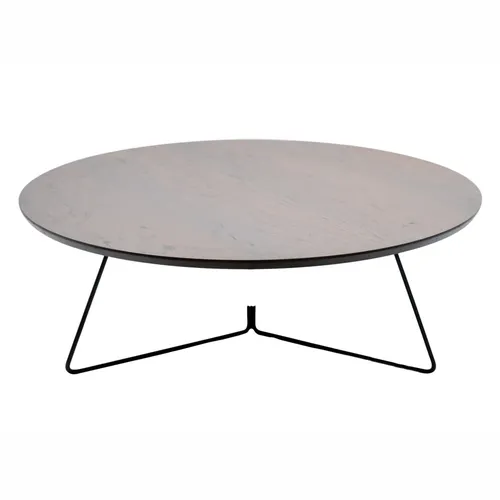 MESA RATONA - ROBLE MARRON Y PATAS METAL NEGRO en Multicolor - Mesas de living, Uruguay | Champagne Home