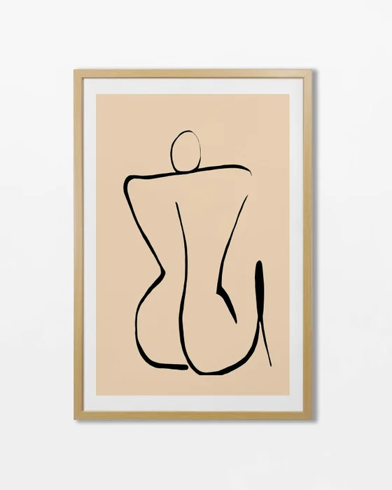 Abstractos Neutros - Serie N.04 en Beige - Láminas, Uruguay | La Cuadrería