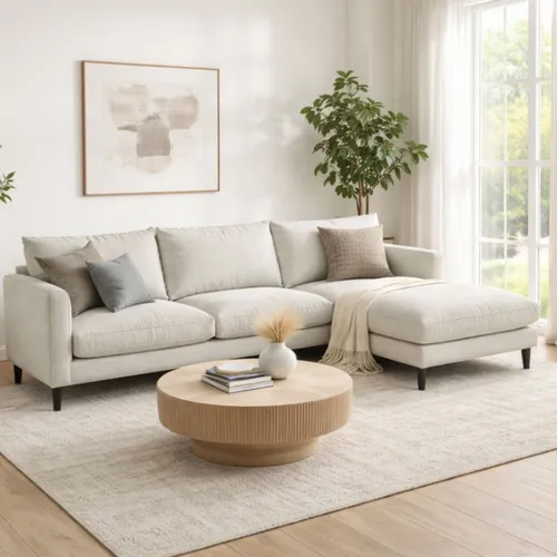 SOFA CON CHAISE PATAGONIA Beige DERECHO - Sillones y sofás, Uruguay | Viasono
