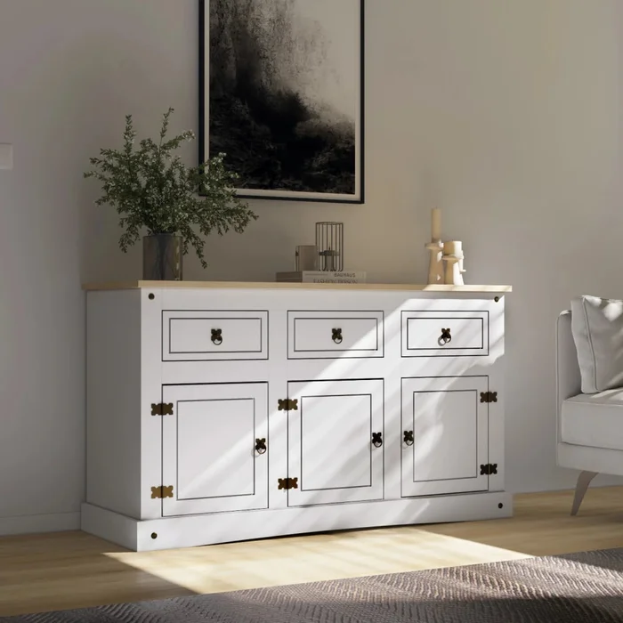 Aparador Burgo Línea Monterrey Blanco Madera Maciza en Blanco - Aparadores y recibidores, Uruguay | Ecowood, vista 6