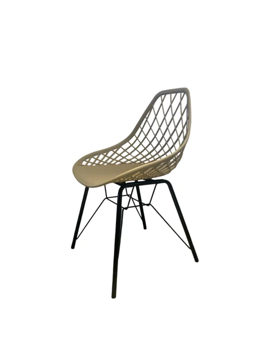SILLA KAILA STEEL - COLOR FENDI en Beige - Sillas, Uruguay | Champagne Home