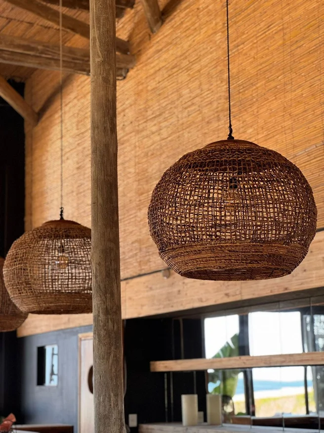 L. COLGAR ARGELIA 70XH55 NATURAL M en Marrón - Lámparas colgantes, Uruguay | Masinfinito Casa, vista 2
