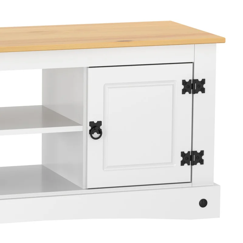 Rack Tv 2 Puertas 2 Estantes Linea Mexicana Dormitorio E1637 en Blanco - Muebles para TV, Uruguay | Soy Hogar, vista 3