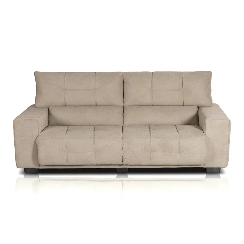 Sofa 3 Cuerpos Sillon Juego De Living Tapizado Tela en Marrón - Sillones y sofás, Uruguay | Soy Hogar