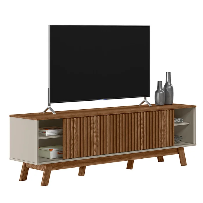 Rack para tv San Francisco 180cm con Listones de Madera en Madera natural - Muebles para TV, Uruguay | Balton, vista 8