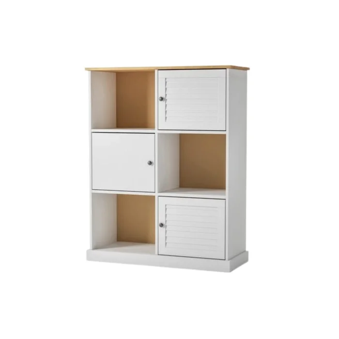 Estantería - 3 Puertas - Línea Oslo - Blanco en Blanco - Bibliotecas, Uruguay | Ecowood, vista 2