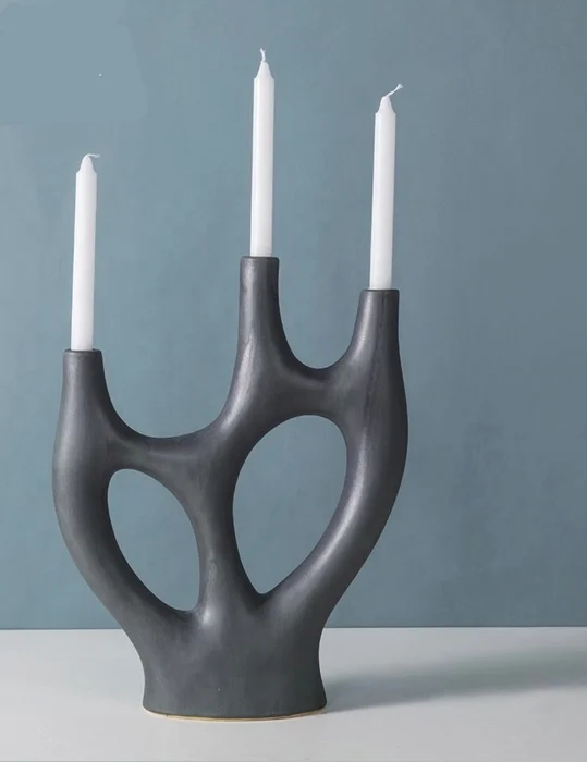 Candelabro KRETEN en Gris - Decoración, Uruguay | Simple Deco