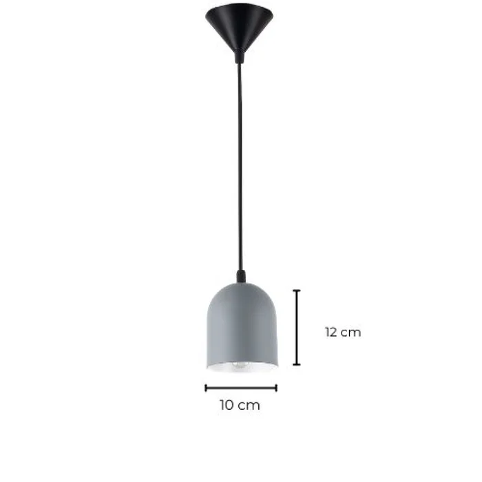 Luminaria Colgante Dalu Gris ø 10 cm en Rosa - Lámparas colgantes, Uruguay | Serlux, vista 4