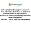 Sofa 1 cuerpo - Madera cinamomo - Tela tramada Beige en Madera natural - Sillones y sofás, Uruguay | Champagne Home, vista 3 de 4