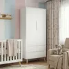 Ropero 2 Puertas 2 Cajones infantil - Theo - Blanco en Blanco - Roperos y placares, Uruguay | Rústico Hogar, vista 2 de 3