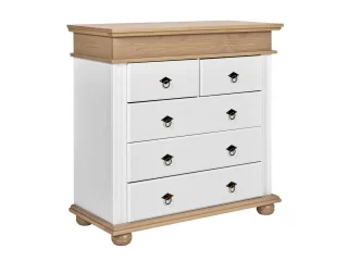 Comoda 3+2 cajones en madera maciza en Blanco - Cómodas, Uruguay | Quesal, vista 5