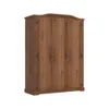 Ropero Curvo 3 Puertas Madera Maciza Línea Monterrey - Oscuro/Nogal en Marrón - Roperos y placares, Uruguay | Ecowood, vista 1 de 3