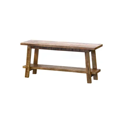 S33 Banco 100x32x46 en Madera natural - Butacas, banquetas y puffs, Uruguay | Victoriana, vista 4