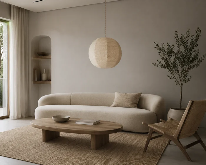 Lampara colgante de hilo GEA en Madera natural - Lámparas colgantes, Uruguay | Simple Deco, vista 2