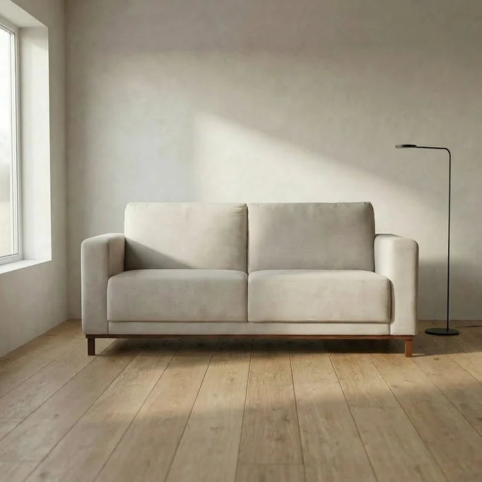 Sofá Barcelo - Tela Microfibra - 2 cuerpos - Kruger 02-152 (Beige) en Beige - Sillones y sofás, Uruguay | NYR, vista 2